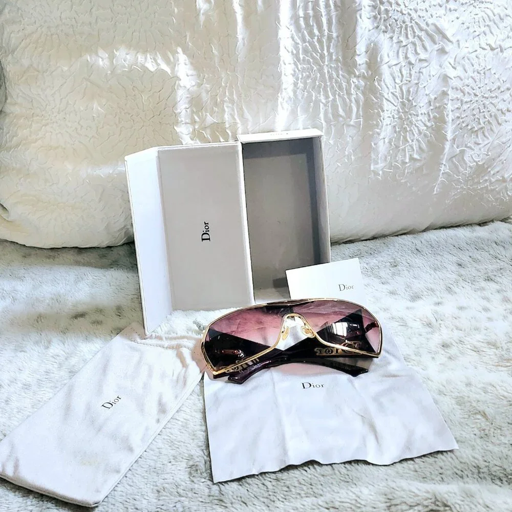 DIOR vintage purple wrap sunglasses - Picture 4 of 5